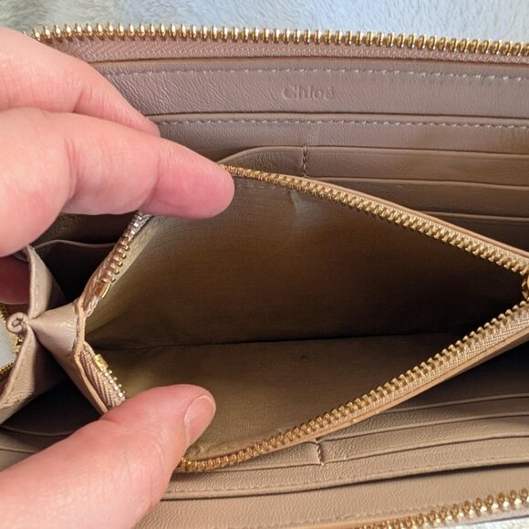 Authentic Chloe Two Toned Blue Continental Wallet with Chain Hook - Picture 13 of 15